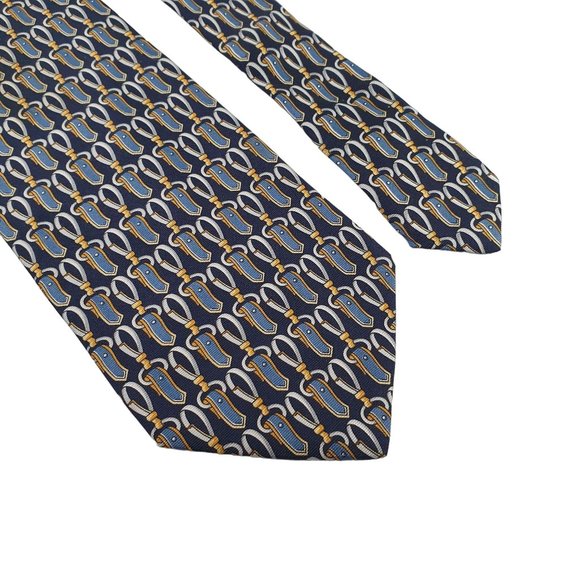 Paulo Gucci Mens Necktie Designer Luxury Horse Accessory Italian Work Office - Picture 2 of 5